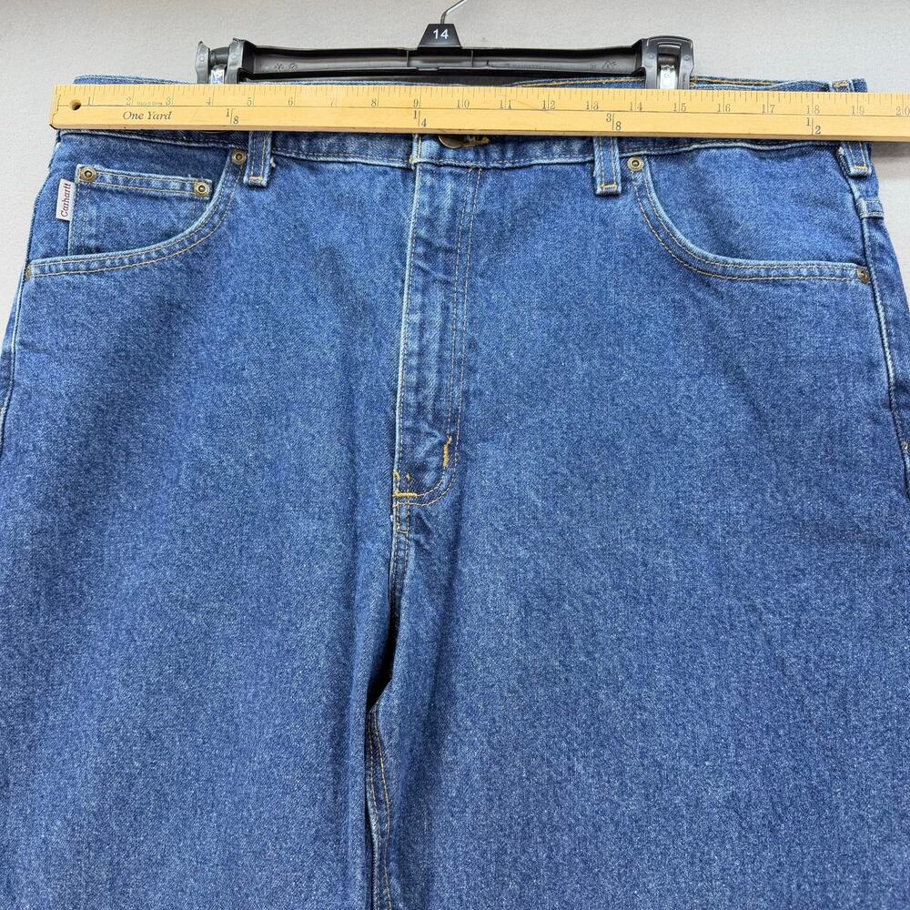 Carhartt Jeans Men's 40x30 Blue Relaxed Fit Straight Leg Work Wear Normcore - Picture 5 of 9